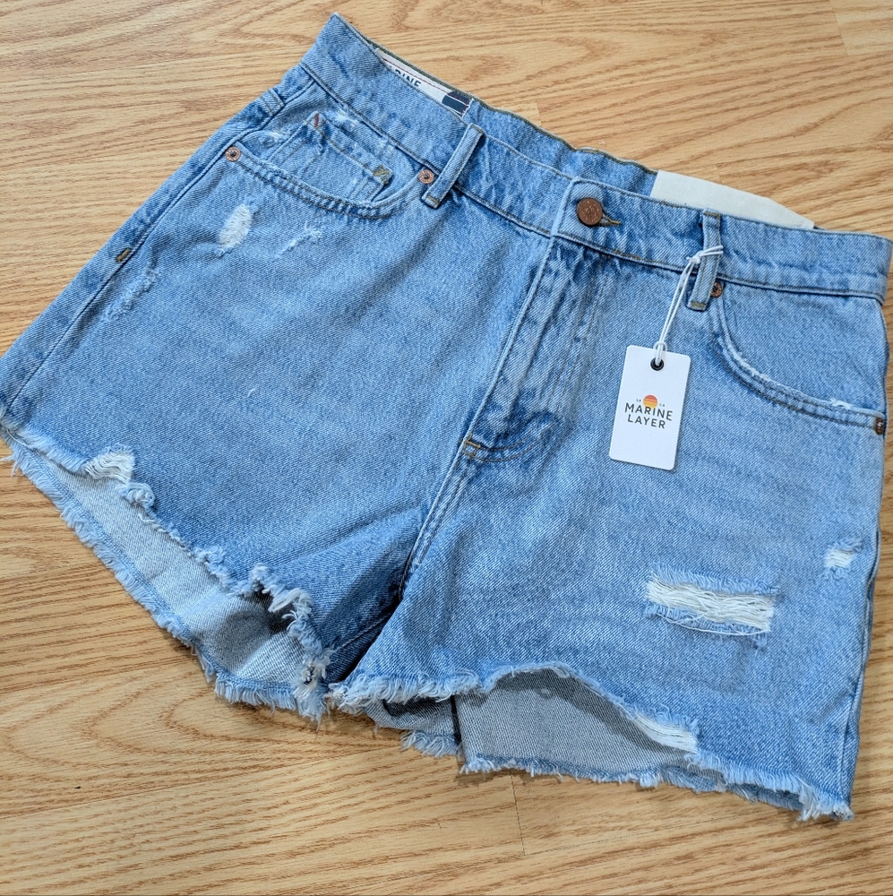 NWT Marine Layer Sasha Denim Shorts Medium Wash. Available In Diff. Sizes - Picture 4 of 10